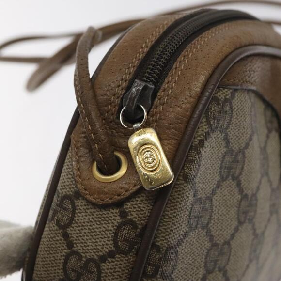 GUCCI GG Supreme Web Sherry Line Bag Pvc Beige Gold 89 02 066 - Picture 15 of 16